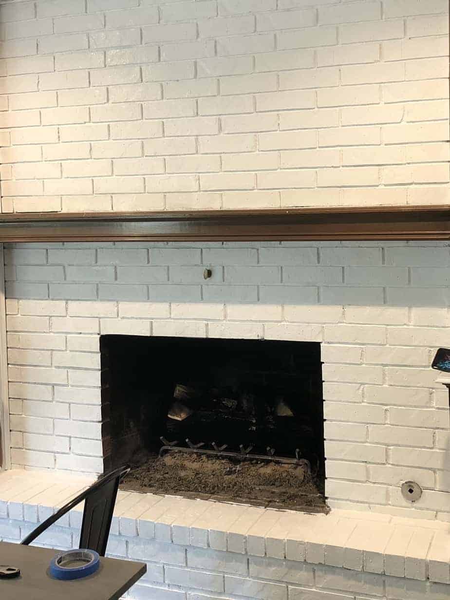 Before and after DIY fireplace makeover