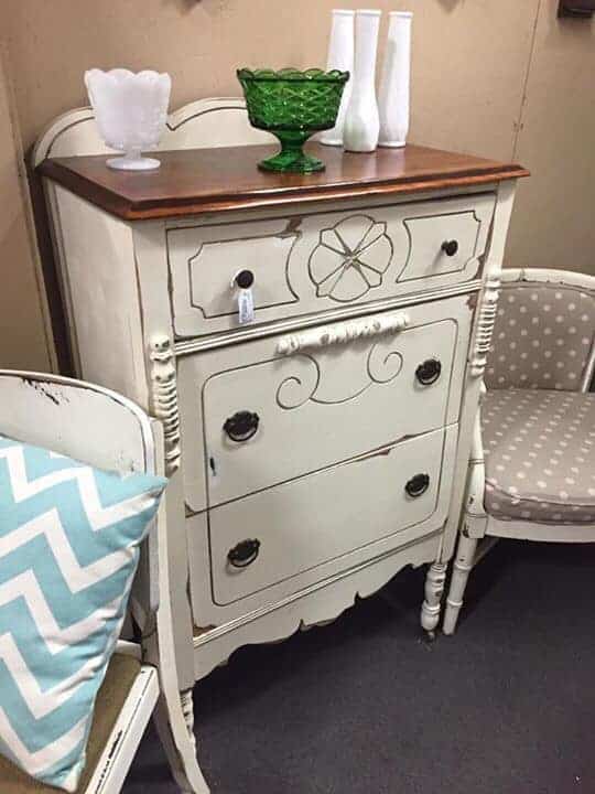 spray painted dresser