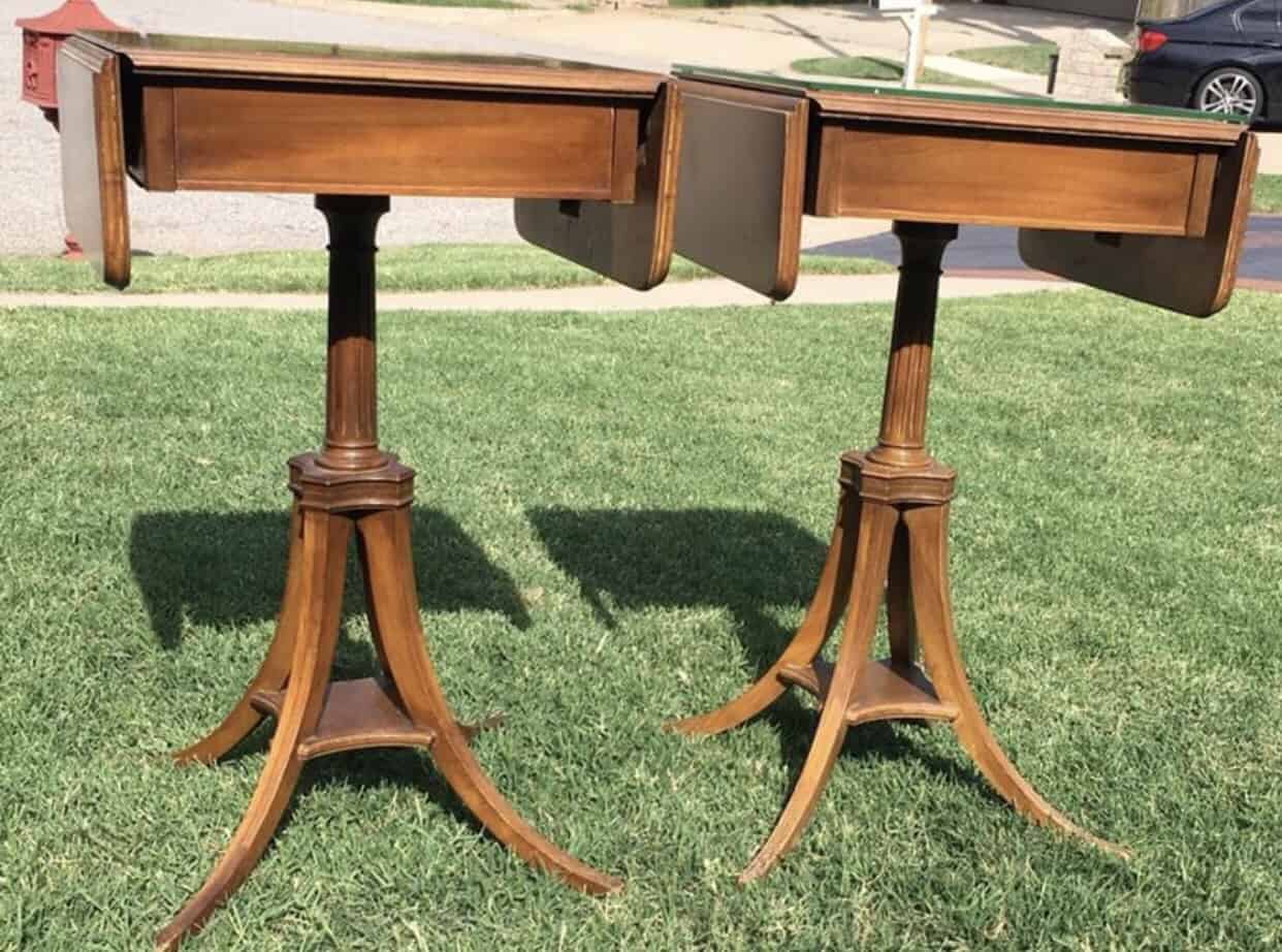 vintage side tables before