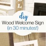 DIY stencil wood sign