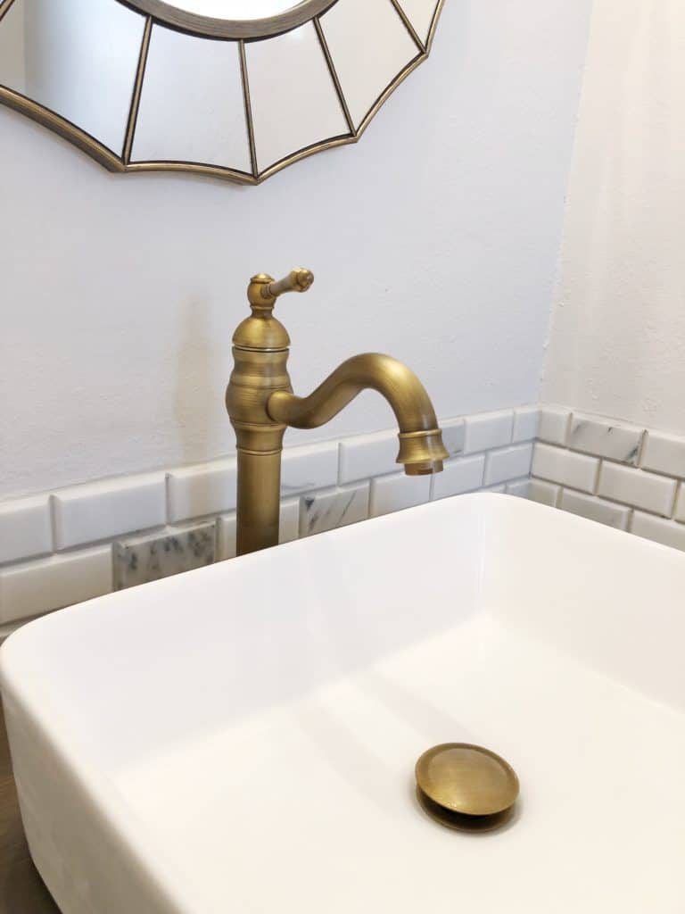 guest bathroom faucet and sink