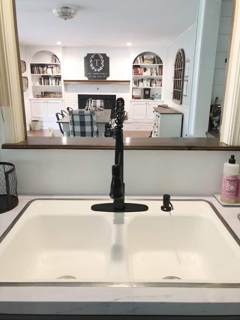 resurfaced kitchen sink