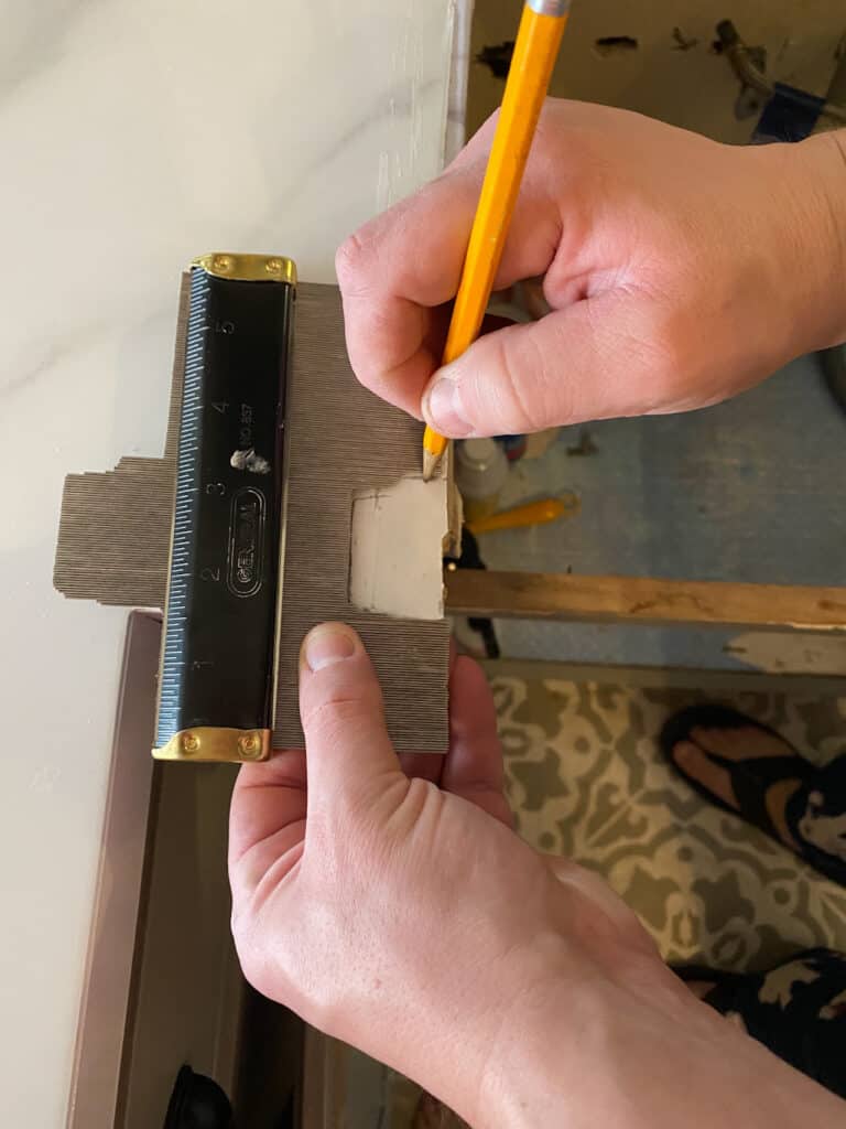 measuring countertop