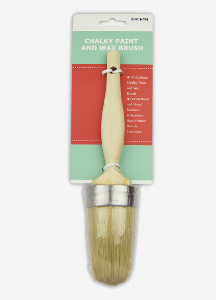 Chalky Paint and Wax Natural Bristle - Polyester Blend Oval 1-1/8-in Paint Brush