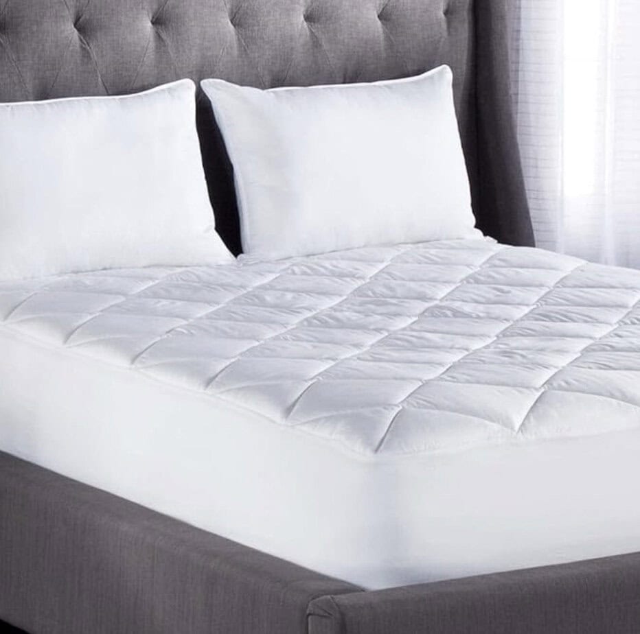 mattress pad on bed