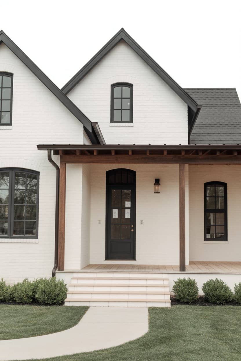 Alabaster White exterior with Iron Ore