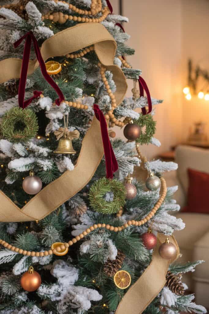 White Flocked Christmas Tree Ideas: Creating a Cozy, Magical Holiday Home 5