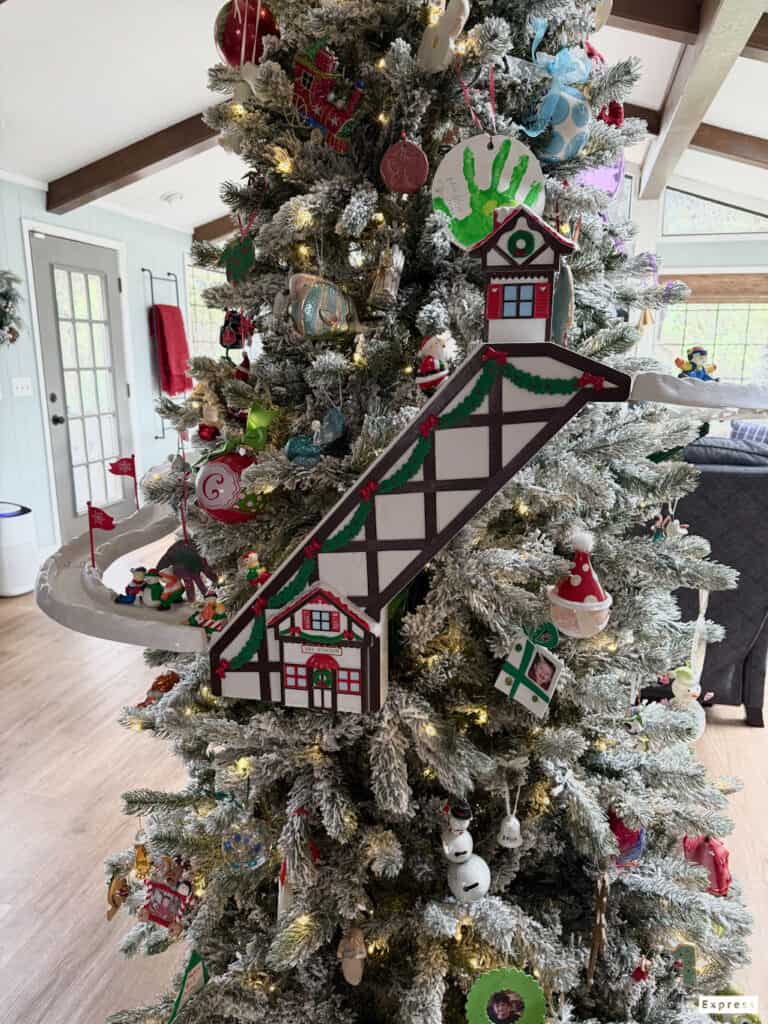vintage Christmas tree ski lift