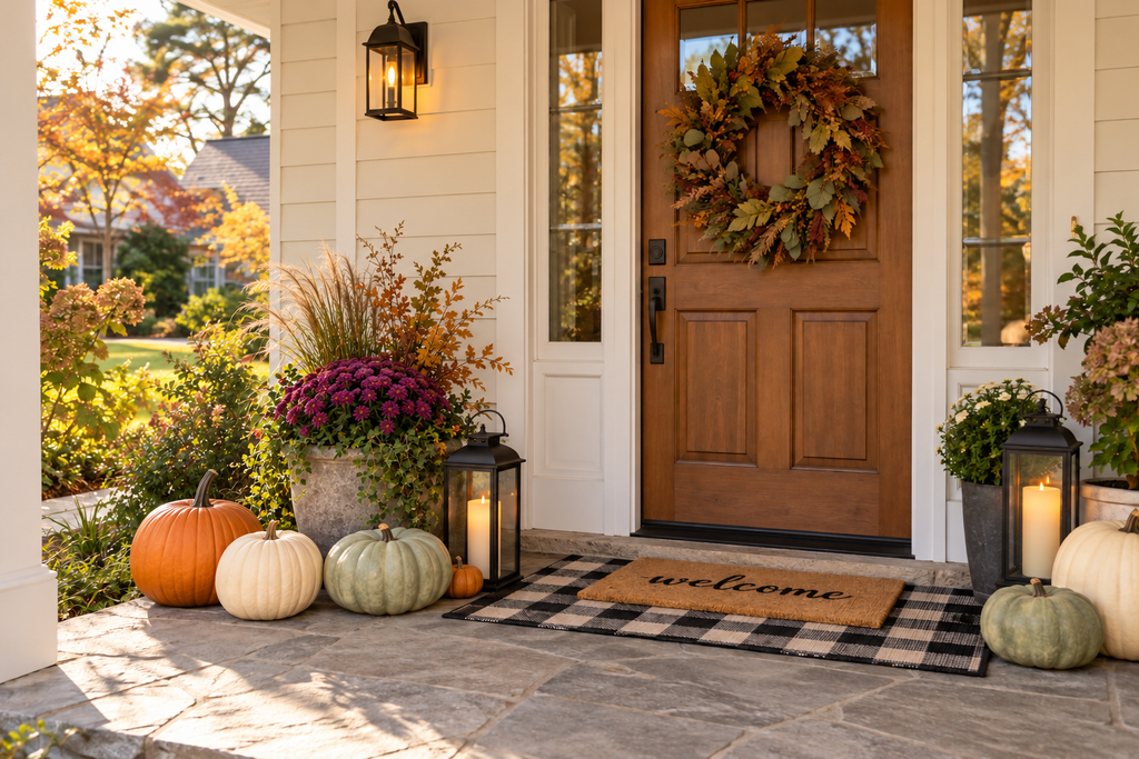 fall front porch decor
