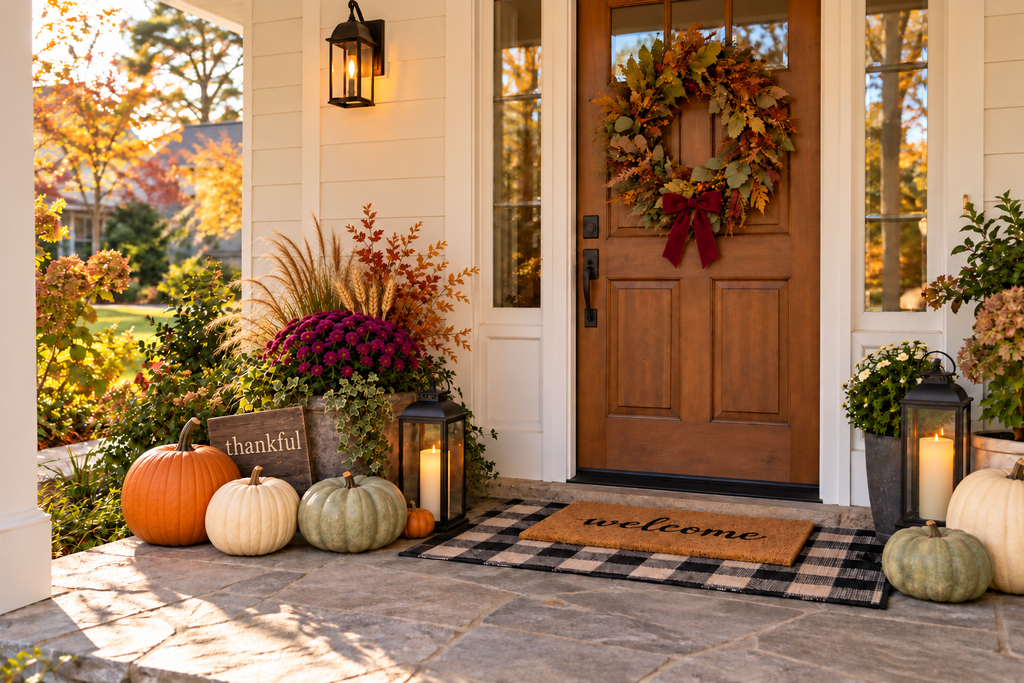 Fall Front Porch Decor That Transitions From Halloween to Thanksgiving 2